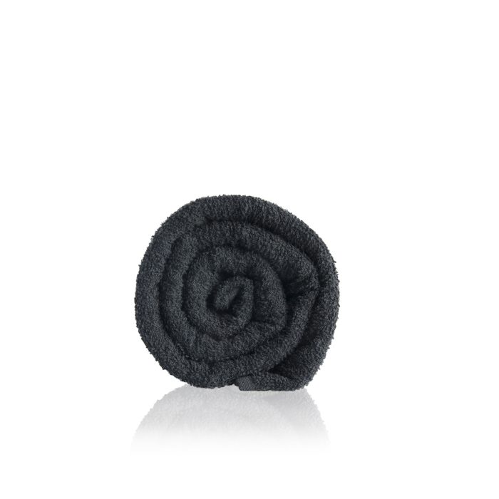 Black terry towel 100% cotton